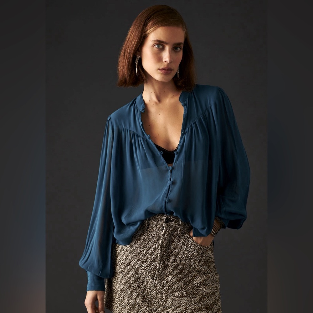 Anthropologie Sheer Blouse